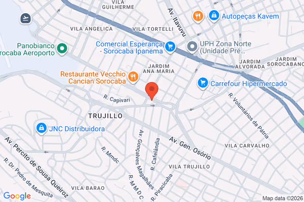 Mapa da localização - Santos Dumont