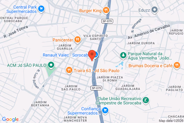 Mapa da localização - Sorocaba (Matriz)